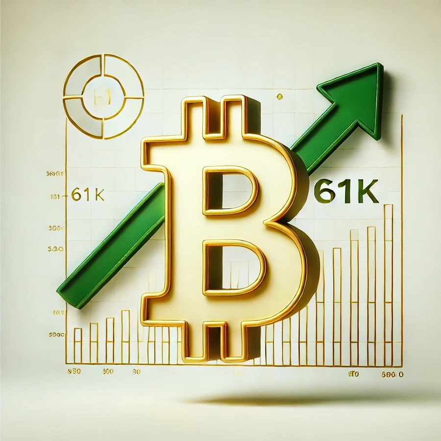 Le bitcoin atteint $61K et bat l'ensemble du marché des crypto-monnaies