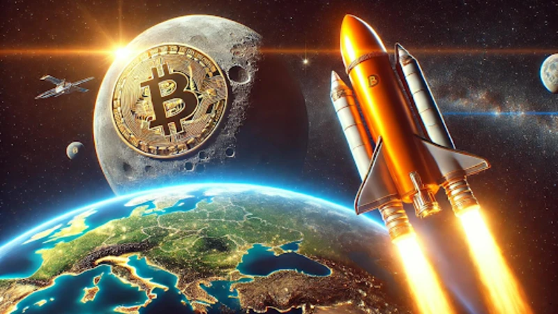 Bitcoin atteignant de nouveaux sommets dans l'espace