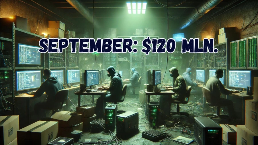 Septembre 2024 120 millions de dollars causés par des piratages de crypto-monnaies