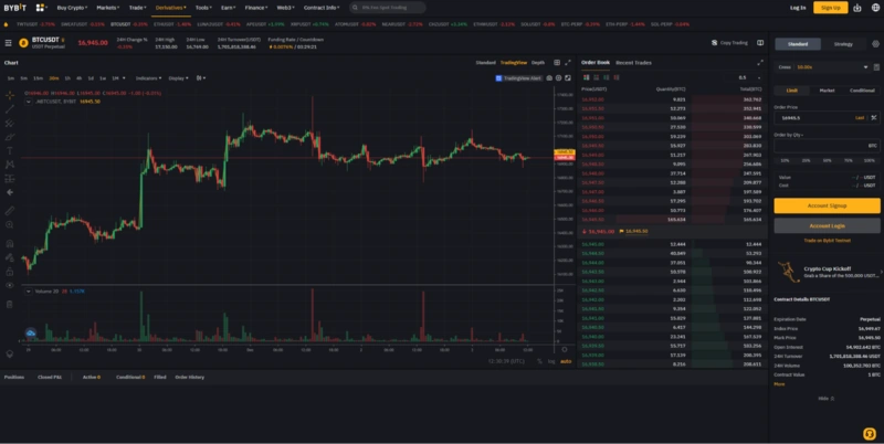 Achat et vente sur Bybit
