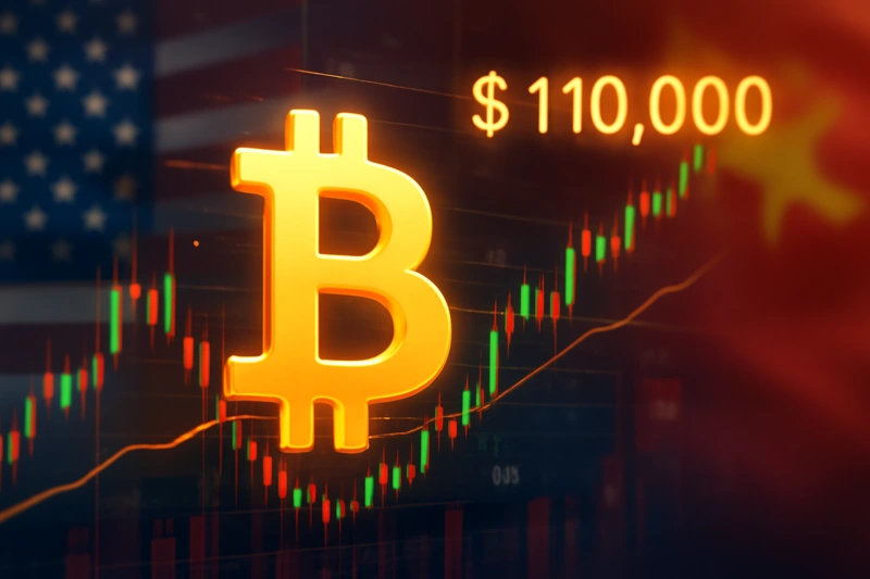 Le Bitcoin dépasse les 110 000 dollars alors que les négociations commerciales entre les États-Unis et la Chine progressent